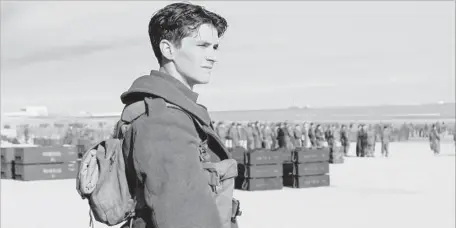  ?? Melinda Sue Gordon Warner Bros. ?? FIONN WHITEHEAD in “Dunkirk,” about the mission to rescue Allied troops from a French beach in the early stages of World War II.
