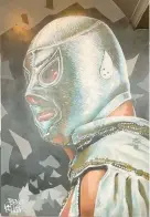  ?? ?? Ben Keller’s mural of Mexican luchador El Santo dominates the dining room at El Santo.