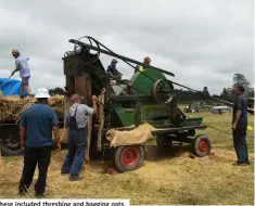  ??  ?? These included threshing and bagging oats.