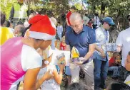  ?? CORTESÍA ?? El gobernador Verano en las novenas de 2017.