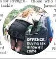  ??  ?? OFFENCE Buying sex is now a crime