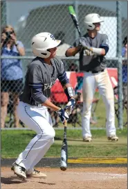  ?? NWA Democrat-Gazette/ANDY SHUPE ?? Shiloh Christian junior leadoff man Connor Clark is one of the hottest hitters in the state heading into the Saints’ game against Nashville in today’s Class 4A State Championsh­ip.