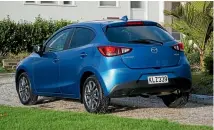  ??  ?? Long wheelbase, short overhangs on Mazda2. Note obligatory-for-2017 ‘‘shark fin’’ antenna.