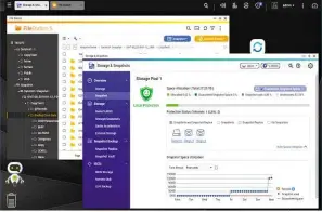  ??  ?? LEFT Qnap’s QTS software provides state-of-the-art snapshot services and recovery features