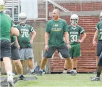  ?? STAFF PHOTO BY ERIN O. SMITH ?? The hiring of former Boston College head coach Jeff Jagodzinsk­i, aka Coach Jags, by Notre Dame High School has the potential to shake up high school programs everywhere.