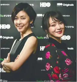  ??  ?? Mystery ladies ... Takeuchi (far left) and Kanjiya will head the upcoming TV drama Miss Sherlock on HBO Asia.