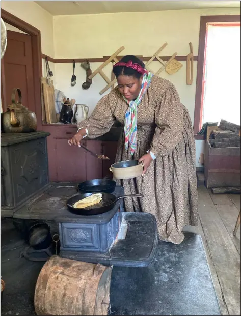  ?? PROVIDED BY NOT YOUR MOMMA’S HISTORY VIA THE NEW YORK TIMES ?? Historian Cheyney Mcknight interprets the experience of enslaved women, including cooks. She says the public interest in food provides an opening to discuss difficult histories.