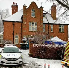  ?? ?? Crime scene: Mr Perks’ Nottingham­shire home