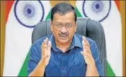  ?? HT ?? Delhi CM Arvind Kejriwal during a press conference on relaxation of Covid-19 curbs, on Sunday.