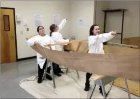  ?? THE ASSOCIATED PRESS ?? This 2016 photo provided by Nick Pagon shows three students at Maritime Academy Charter School, in the Frankford area of Philadelph­ia.