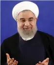  ??  ?? ATTA KENARE | AFP Presidente iraniano Hassan Rohani fala em falsidade