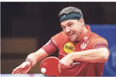  ?? FOTO: MARIUS BECKER/DPA ?? Timo Boll hat viel Respekt vor Grünwetter­sbach.