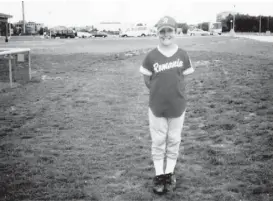  ?? Photos courtesy of Randy Wojciechow­ski ?? Before he dreamed of donning an Astros jersey, Asher Wojciechow­ski sported the “official” colors of Romania’s Little League team as a child.