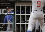  ?? NAM Y. HUH - THE ASSOCIATED PRESS ?? Chicago Cubs manager Joe Maddon watches Javier Baez during the first inning of the team’s baseball game against the Chicago White Sox in Chicago, Saturday, July 6, 2019.