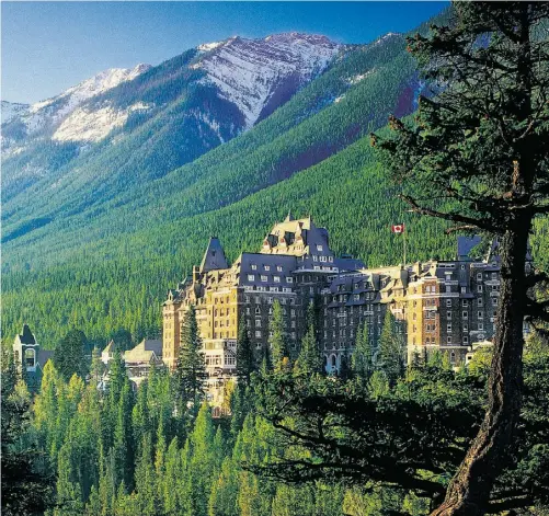  ?? Travel Alberta ?? The Banff Springs Hotel opened in 1928 to replace the original 1888 wooden structure, whose last remnant burned down in 1926.