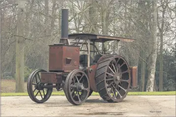  ?? PHOTO BY JONATHAN JACOB ?? This 1911Marsha­ll Colonial Tractor sold last year at auction for $535,000.