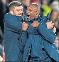  ??  ?? Massimo Donati with Killie boss Alex Dyer