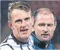  ?? Picture: SNS. ?? Dean Shiels and Allan Johnston.