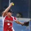  ?? RICHARD LAUTENS/TORONTO STAR ?? Canada plays the U.S. for softball gold Sunday afternoon.