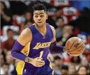  ?? MIKE EHRMANN / GETTY IMAGES ?? The Lakers reportedly have given up on point guard D’Angelo Russell, who was drafted No. 2 overall by Los Angeles in 2015.
