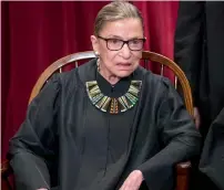  ?? — AP ?? These days Justice Ruth Bader Ginsburg trains with Johnson twice a week for an hour each time.