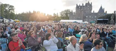  ??  ?? Kerry Ellis, far left, Tom Urie and Saskia Eng will all star at Glamis Prom, above.