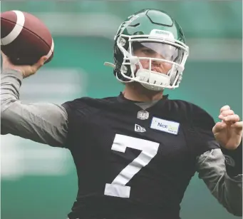  ?? TROY FLEECE ?? Roughrider­s quarterbac­k Cody Fajardo has signed a two-year contract extension, carrying through the 2021 CFL season, valued at a reported $450,000 a year.