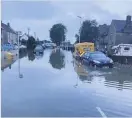  ??  ?? Water woes Flooding caused problems in Craigneuk and Petersburn