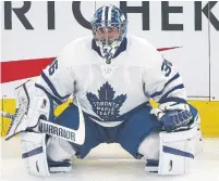  ?? STEVE RUSSELL TORONTO STAR FILE PHOTO ?? Maple Leafs goaltender Jack Campbell has missed 13 games with what’s believed to be a knee injury.