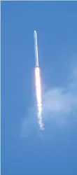  ??  ?? A SpaceX rocket took 13 minutes to get into space, where it deployed its solar panels and entered orbit