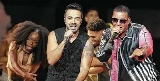  ?? Alberto E. Tamargo / Sipa USA/TNS ?? Luis Fonsi y Daddy Yankee, durante los Billboard Latin Music Awards en el Watsco Center.