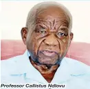  ??  ?? Professor Callistus Ndlovu