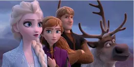  ?? ?? Ice to see you again: Elsa, Anna, Kristoff and Sven in new trailer