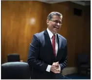  ?? (AP/Al Drago) ?? Secretary of Health and Human Services Xavier Becerra arrives for a Senate Appropriat­ions Subcommitt­ee hearing in June 2021 on Capitol Hill in Washington.