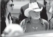  ?? JASON VORHEES/THE MACON TELEGRAPH VIA AP, FILE ?? Dickey Betts, a founding member of the Allman Brothers Band, exits the funeral of Gregg Allman at Snow’s Memorial Chapel, June 3, 2017, in Macon, Ga.