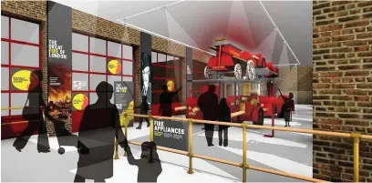  ??  ?? ●● An artist’s impression of the inside of the new fire museum