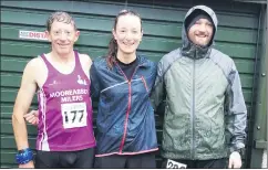  ?? ?? Willie O’Donoghue, Aoife Courtney and Jason Collins, club members that ran the Craig Wood 10k last Sunday.