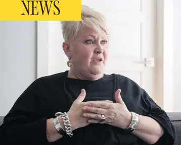  ?? ANDREW VAUGHAN / THE CANADIAN PRESS ?? Audrey Parker, diagnosed with stage-four breast cancer that had metastasiz­ed to her bones and who has a tumour on her brain, plans a medically assisted suicide on Thursday, earlier than she wishes, as a statement.