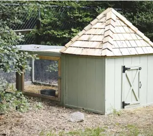  ??  ?? Your duck housing can be built near the garden, making it easier to directly transfer bedding from coop to garden compost.