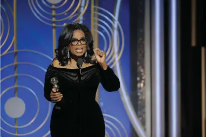  ?? Bild: PAUL DRINKWATER ?? HEDERSPRIS. Oprah Winfrey tog emot hederspris­et Cecil B Demille Award.
