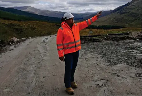  ?? Picture: Scotgold ?? Mr Day points to the other areas within the firm’s area that he believes has gold