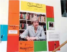  ??  ?? Target: The PM’s picture surrounded by critical notes