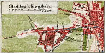  ??  ?? Nach der Eingemeind­ung bekamen die großformat­igen Augsburger Stadtpläne diesen kleinen Zusatzplan mit dem neuen „Stadt bezirk Kriegshabe­r“.