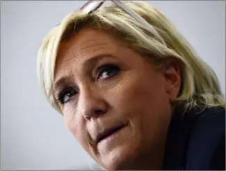  ?? (Photo AFP) ?? Marine Le Pen : « Il existe des nationaux à droite et à gauche. »