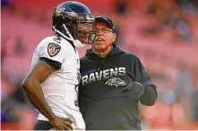  ?? Getty Images file photo ?? Baltimore Ravens assistant head coach David Culley was hired to be the Texans’ next head coach this week.