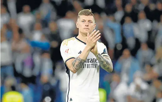  ?? REUTERS ?? El centrocamp­ista del Real Madrid Toni Kroos, en el partido ante el Deportivo Alavés.