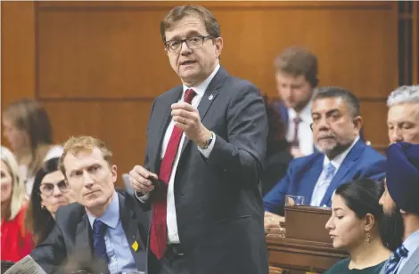  ?? ADRIAN WYLD/THE CANADIAN PRESS ?? Environmen­t and Climate Change Minister Jonathan Wilkinson is facing competing pressures to tend to Alberta’s economic needs and desire to get swift approval of Teck’s oilsands mine while his mandate requires him to boost climate policies.