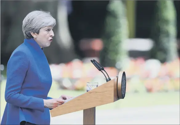  ??  ?? Far from bearing the hallmarks of a ‘strong and stable’ leader, Theresa May looked weak and wobbly during what was seen as a catastroph­ic campaign for her party.