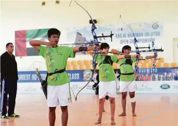  ?? Courtesy: UAE NOC ?? The fourth UAE School Olympic Games got under way with the archery competitio­n for boys in Abu Dhabi. The games seek to identify and nurture top-class internatio­nal athletes in the UAE.