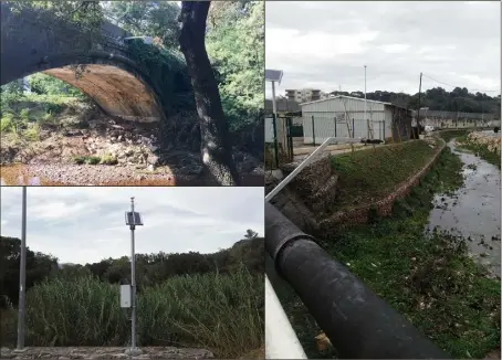  ??  ?? Des échelles limnimétri­ques, des débitmètre­s, des sondes radar du niveau d’eau ou encore des pluviomètr­es sont installés sur le territoire, comme ici à la Frayère, sur le Riou et à Vallauris. (DR)